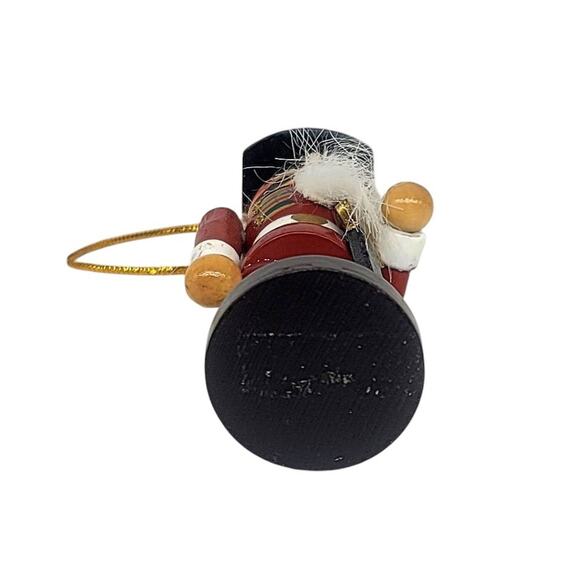 Vintage Wood Nutcracker 5” Soldier Red Jacket Christmas Tree Ornament CL47 - Picture 5 of 5